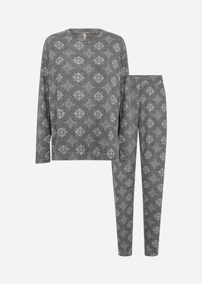 SC-BIARA AOP SET 150 Pyjamas Grå
