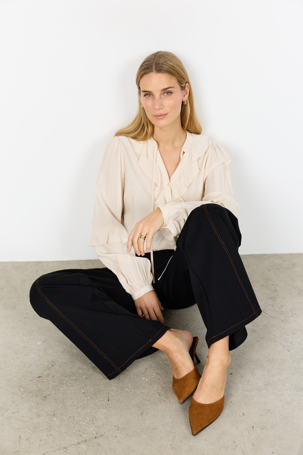 SC-BARBEL 1 Bluse Creme