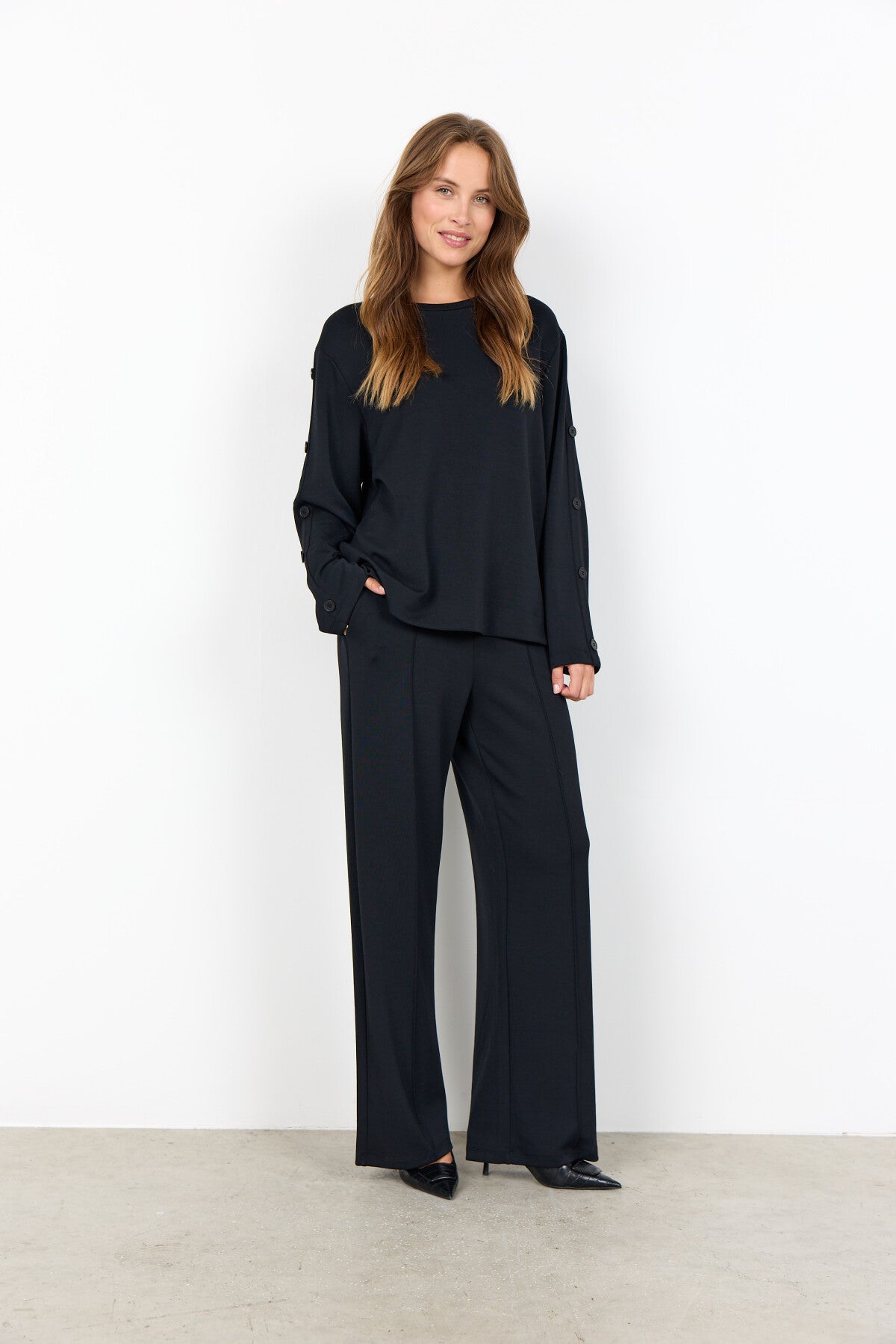 SC-BANU 267 Bluse Sort