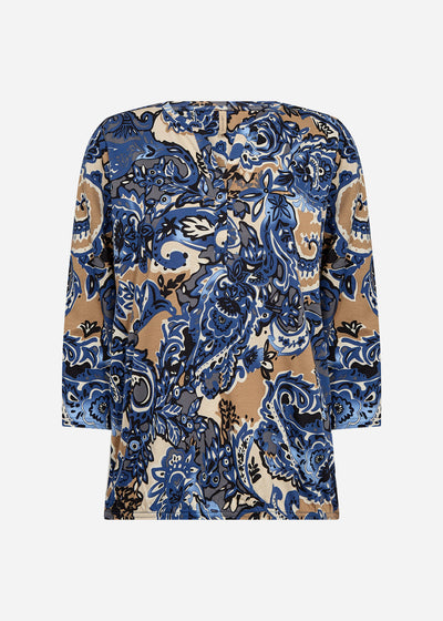 SC-FELICITY AOP 517 Bluse Mørk blå