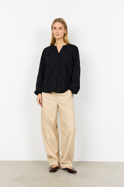 SC-BARBRA 1 Bluse Sort