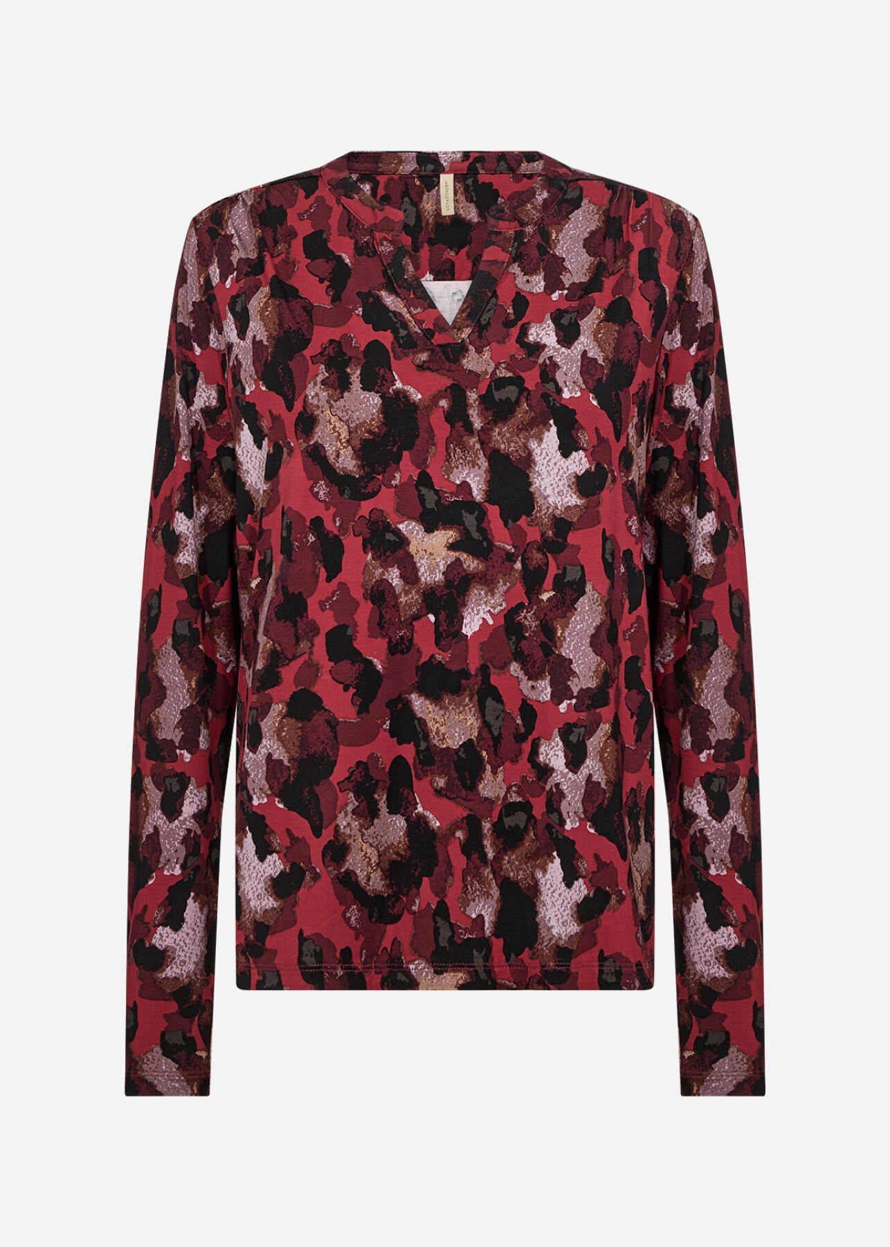 SC-MARICA AOP 341 Bluse Mørk rød