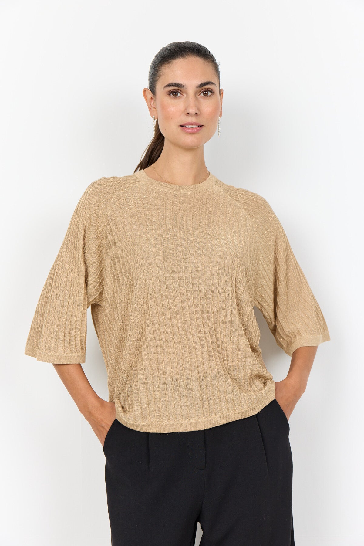 SC-VIOLETTA 4 Bluse Sand