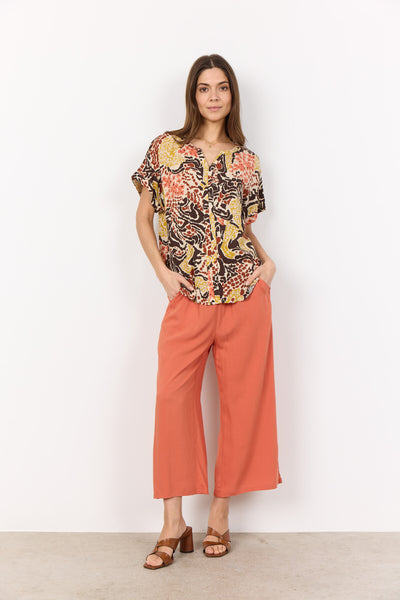 SC-ROSAELA 1 Bluse Mørk brun