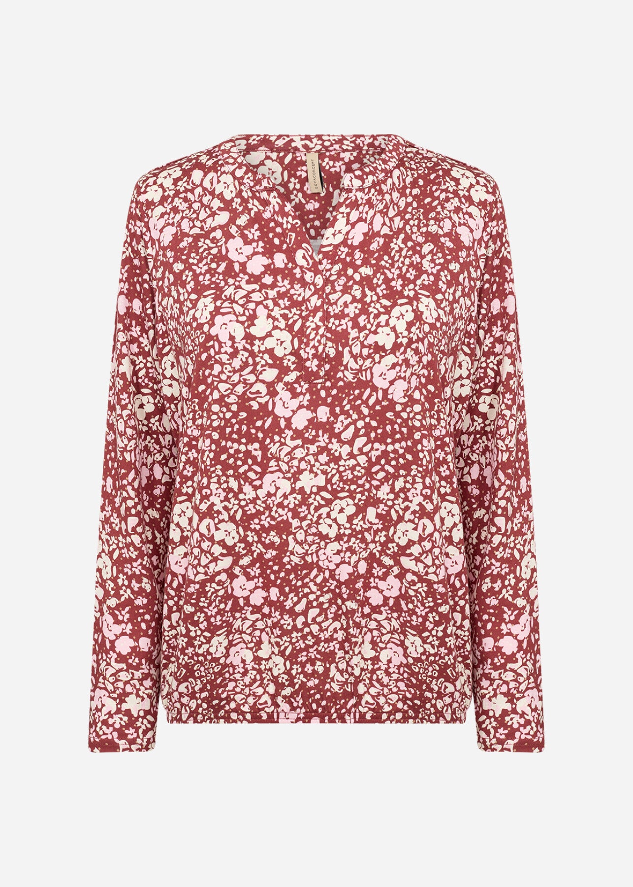 SC-FELICITY AOP 532 Bluse Rubin rød