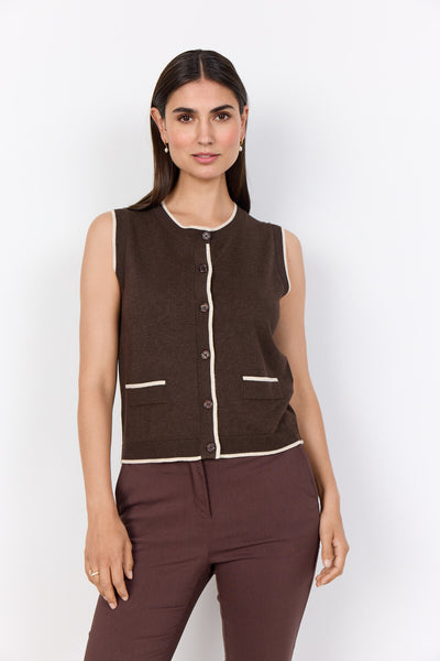 SC-DOLLIE 792 Vest Mørk brun