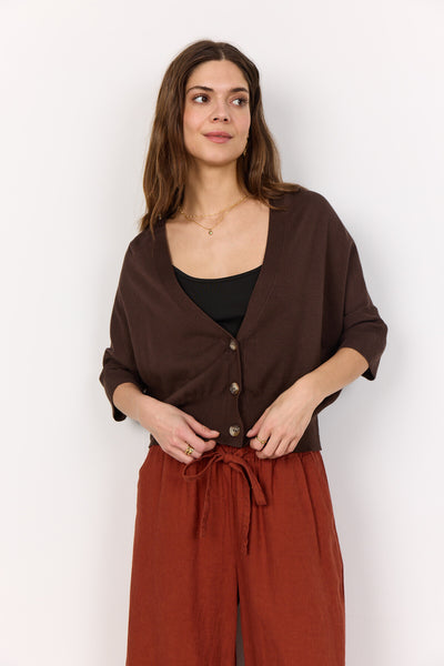 SC-DOLLIE 712 Cardigan Mørk brun