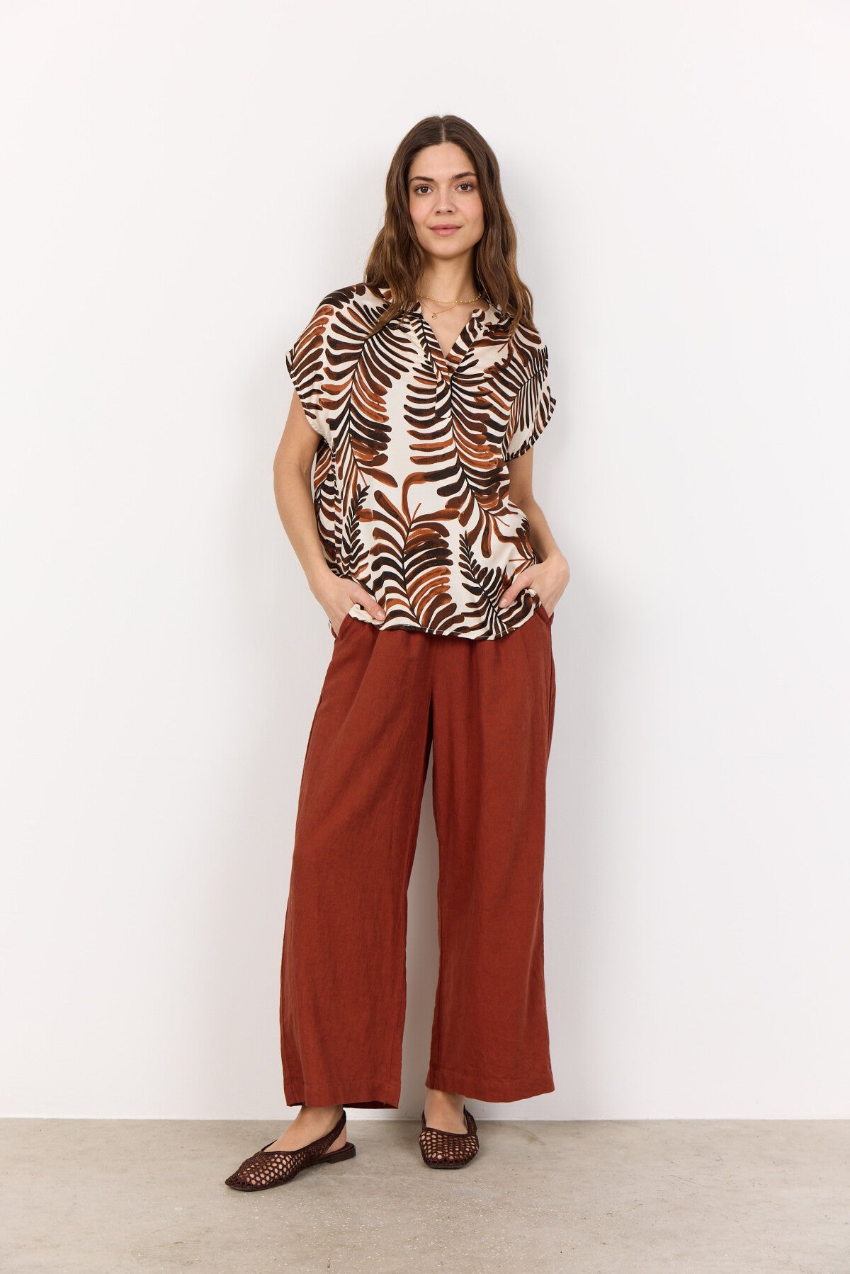 SC-ROCHEL 1 Bluse Mørk brun