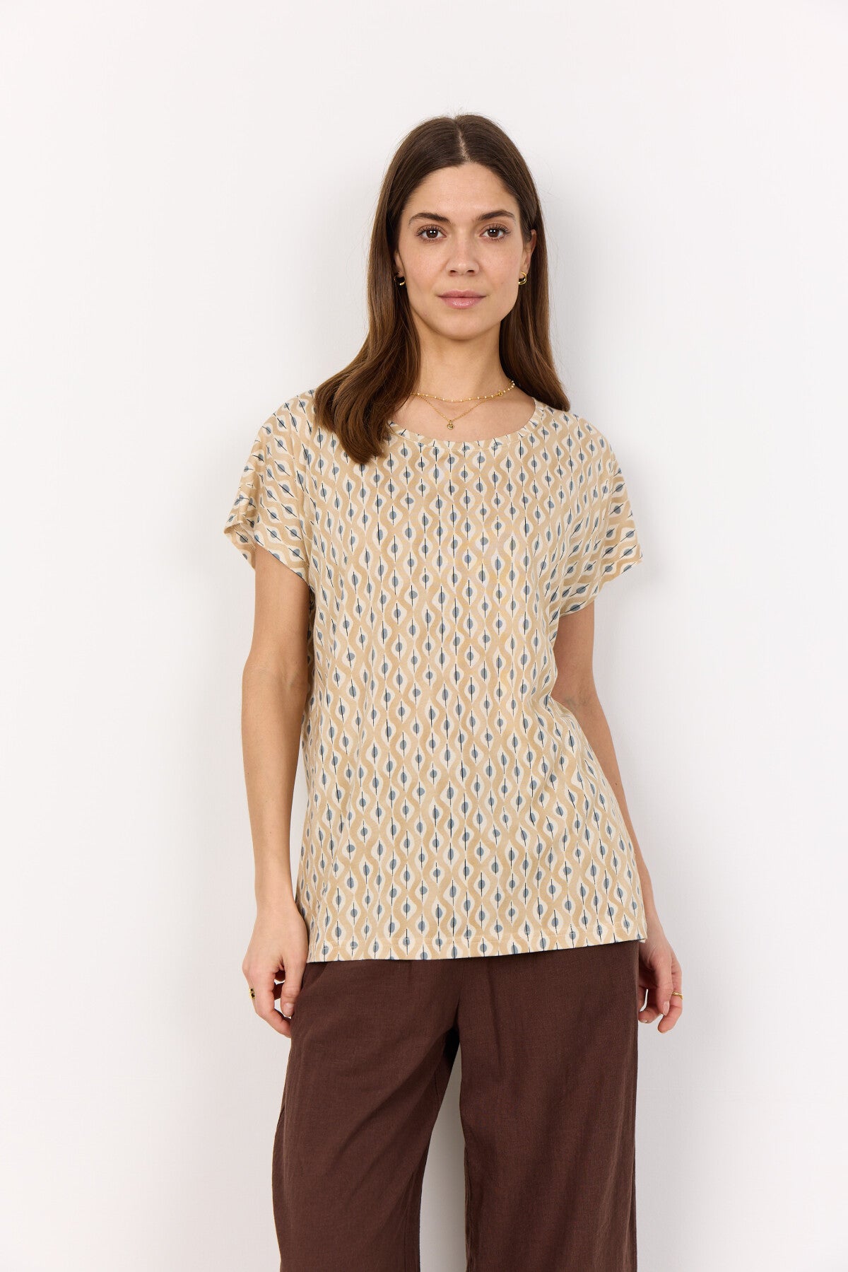 SC-FELICITY AOP 506 T-shirt Sand