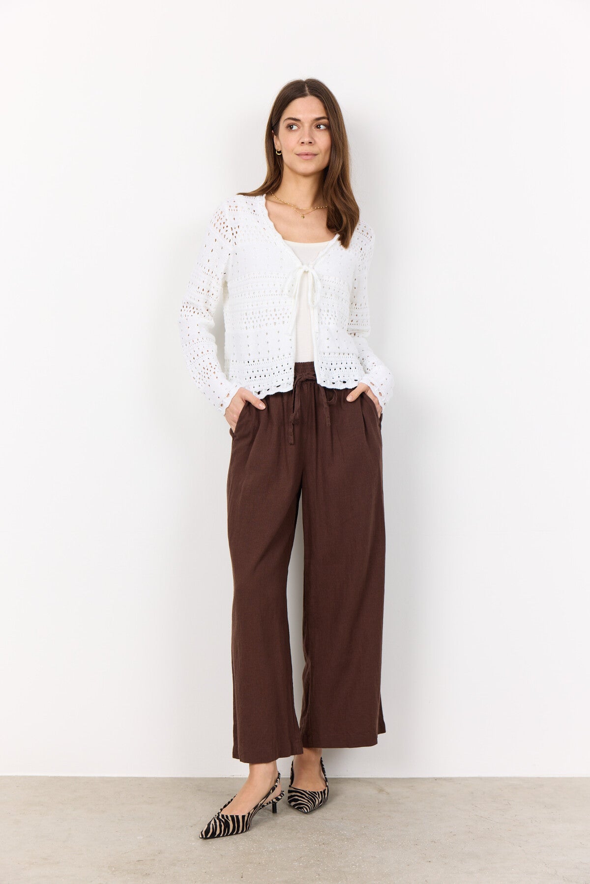SC-PERRY 6 Cardigan Hvid