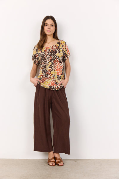 SC-ROSAELA 2 Bluse Mørk brun