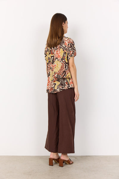 SC-ROSAELA 2 Bluse Mørk brun