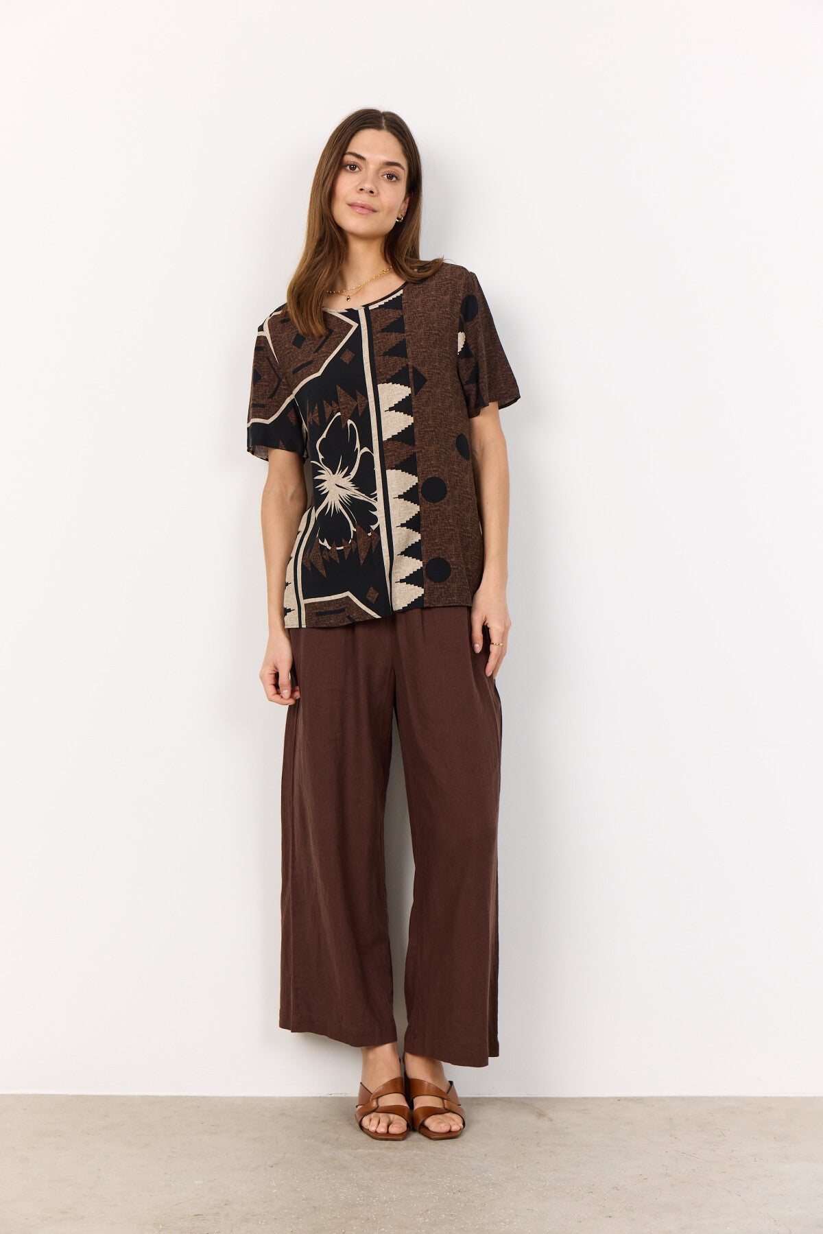 SC-ROSALIE 1 Bluse Mørk brun