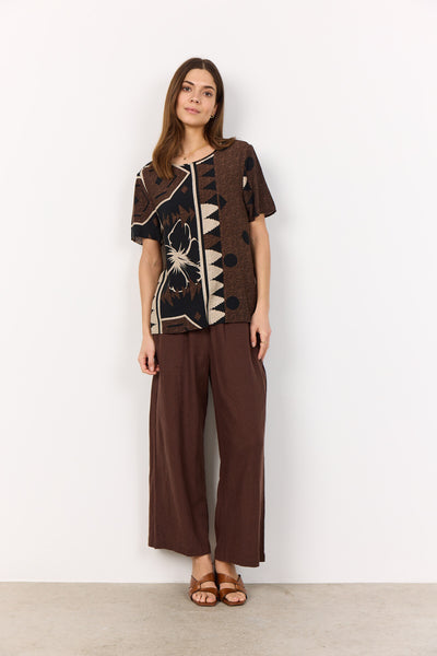 SC-ROSALIE 1 Bluse Mørk brun