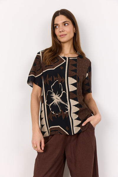 SC-ROSALIE 1 Bluse Mørk brun