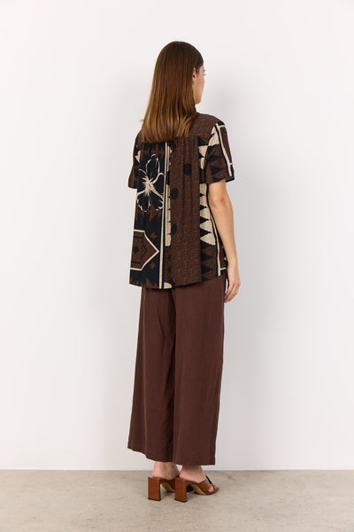SC-ROSALIE 1 Bluse Mørk brun
