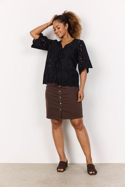 SC-RENNETTE 2 Bluse Sort