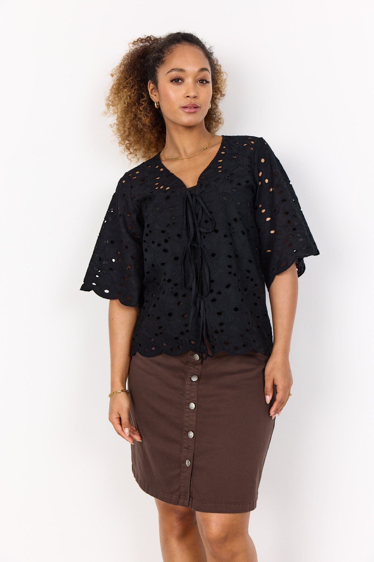 SC-RENNETTE 2 Bluse Sort