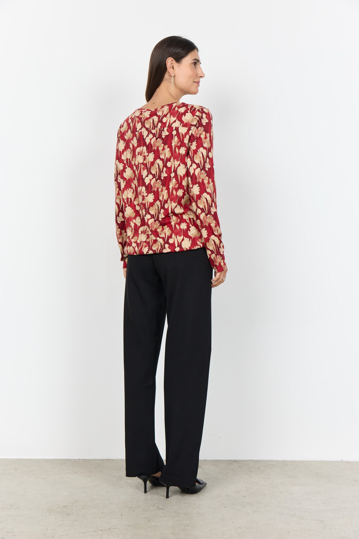 SC-FELICITY AOP 525 Bluse Rød