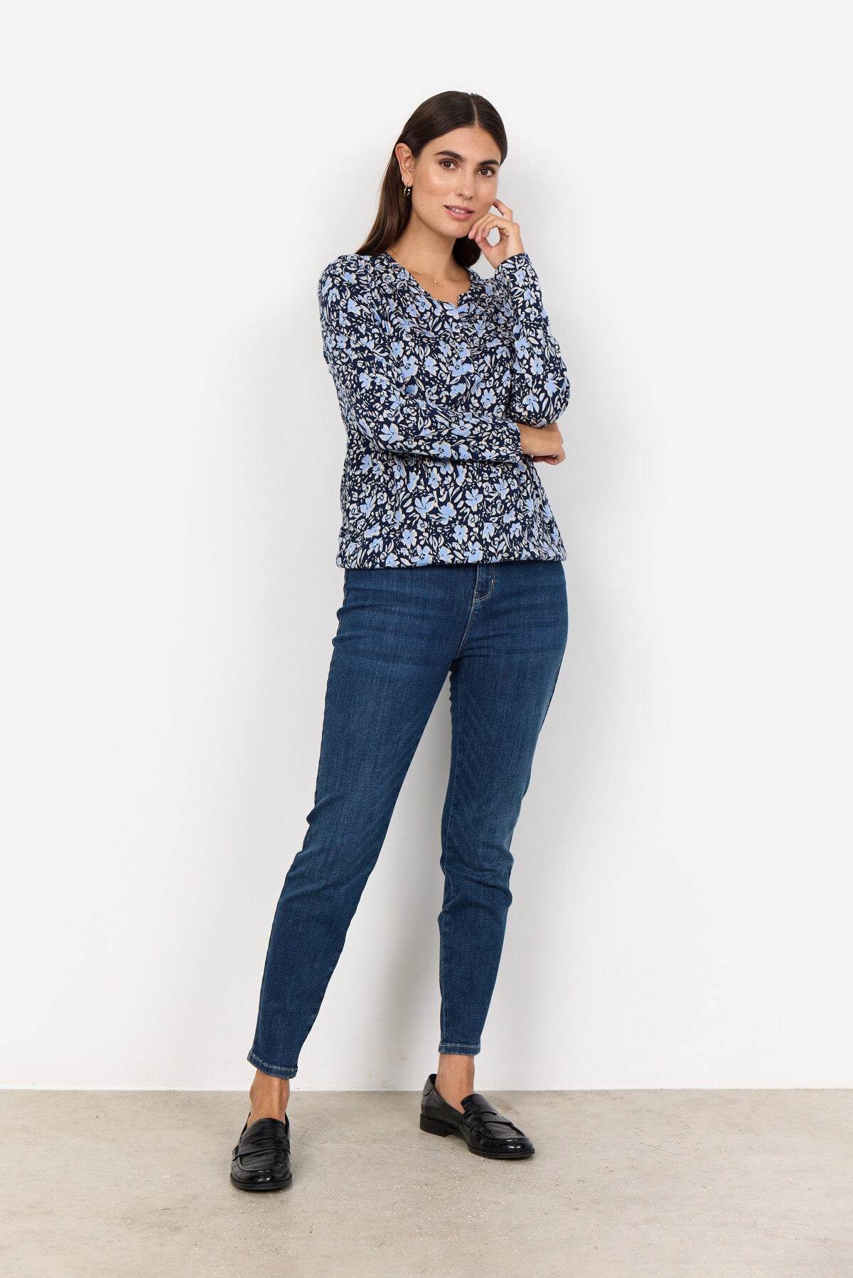 SC-FELICITY AOP 493 Bluse Lyseblå