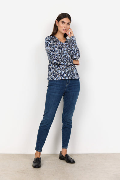 SC-FELICITY AOP 493 Bluse Lyseblå