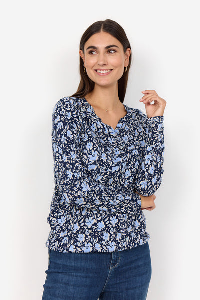 SC-FELICITY AOP 493 Bluse Lyseblå