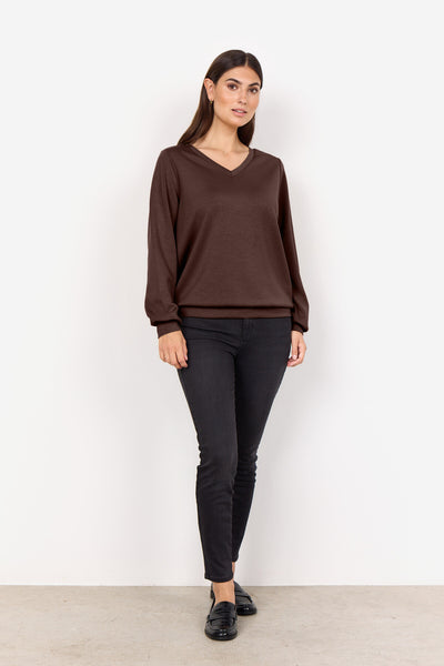 SC-BANU 194 Bluse Mørk brun