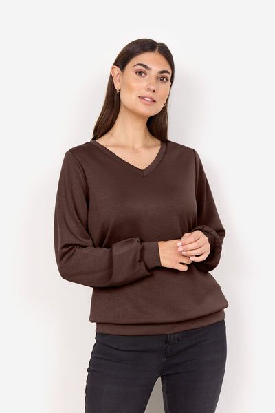 SC-BANU 194 Bluse Mørk brun