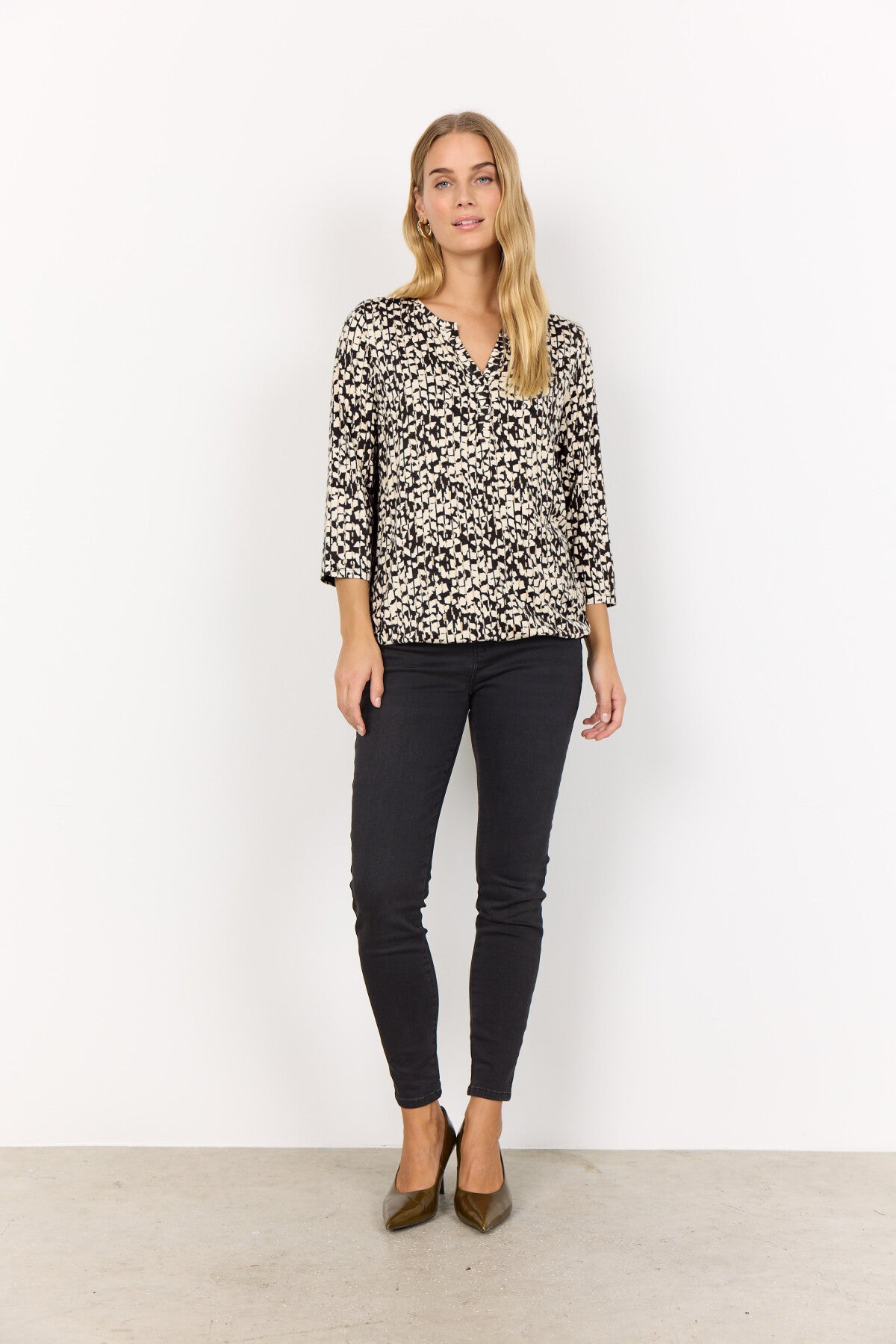 SC-MARICA AOP 316 Bluse Sort