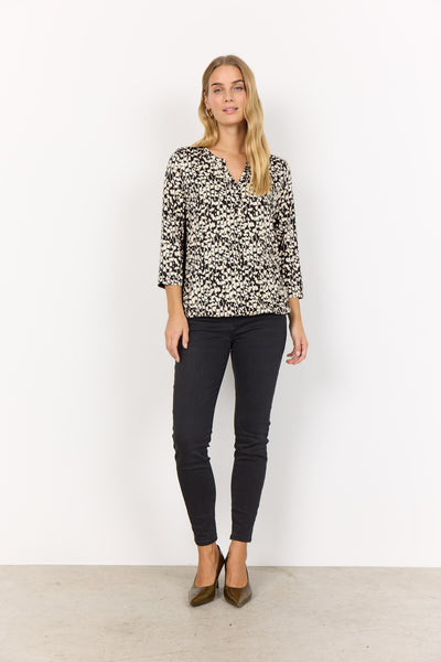 SC-MARICA AOP 316 Bluse Sort