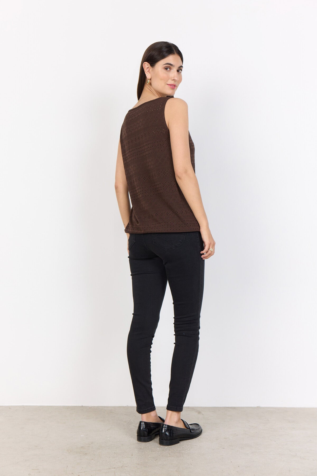 SC-SATINE 1 Top Mørk brun