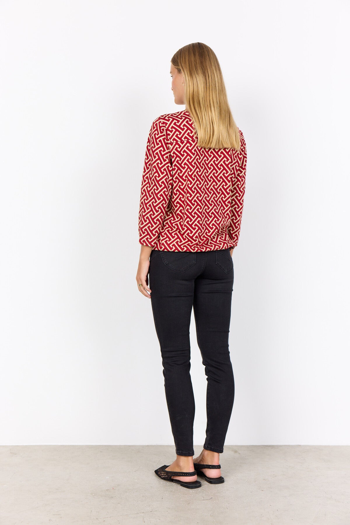 SC-FELICITY AOP 519 Bluse Rød