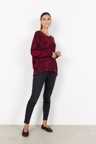 SC-BIARA AOP 145 Bluse Bordeaux