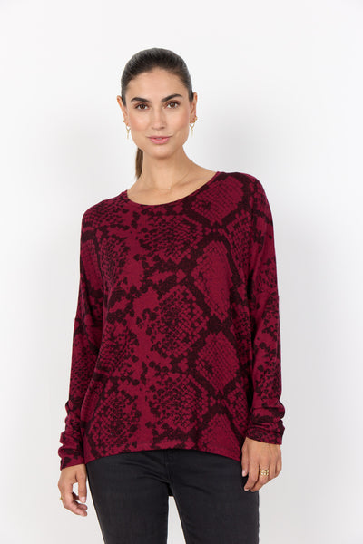 SC-BIARA AOP 145 Bluse Bordeaux