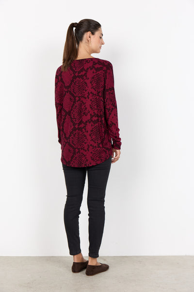 SC-BIARA AOP 145 Bluse Bordeaux