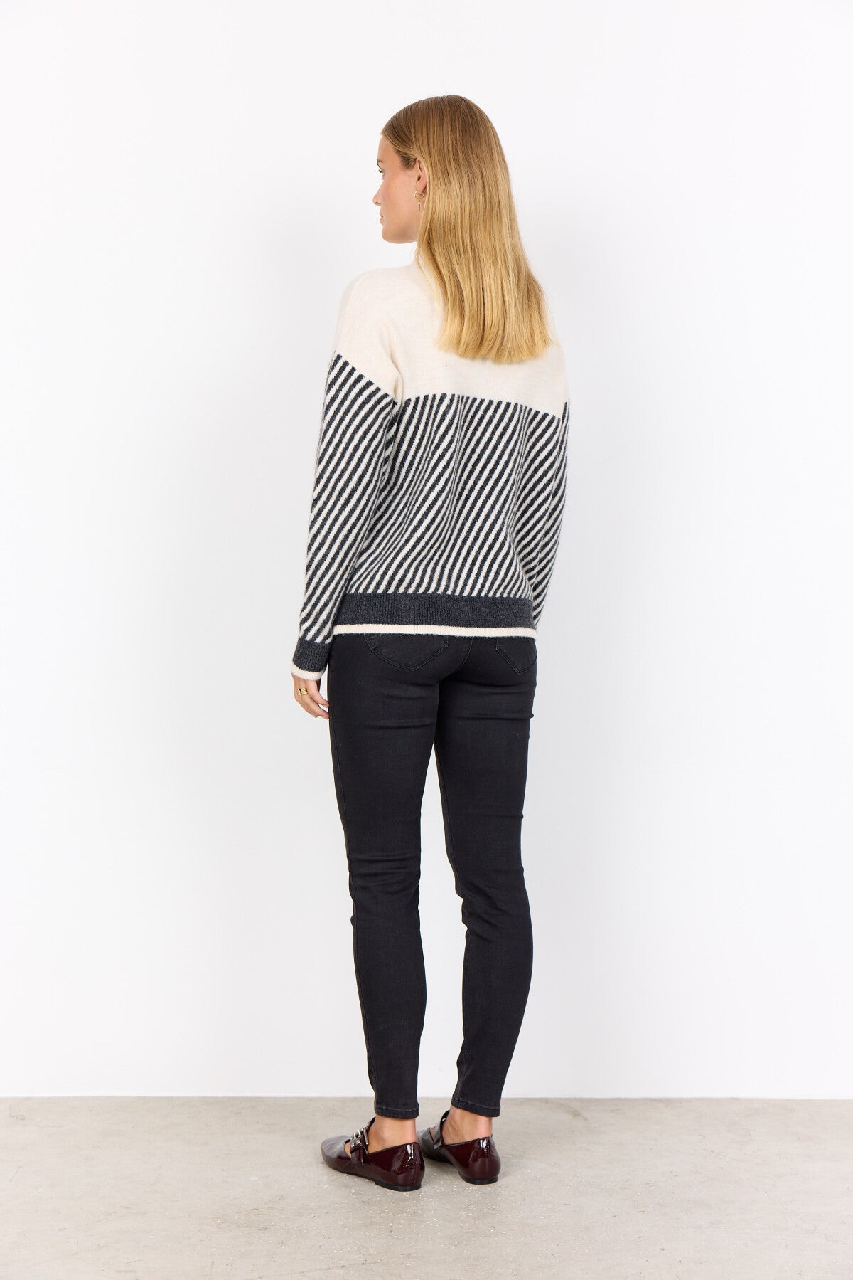 SC-NESSIE STRIPE 71 Pullover Creme