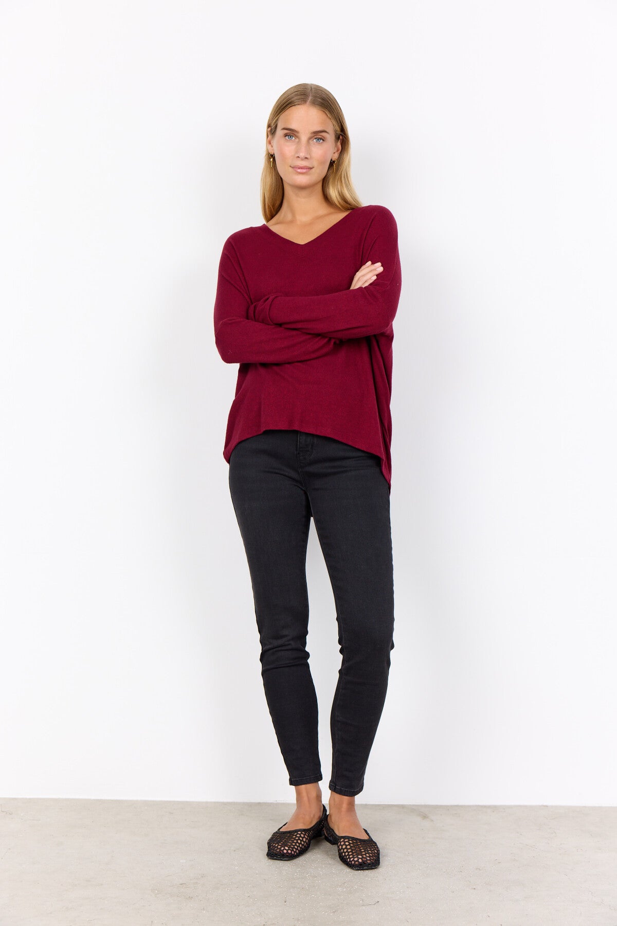 SC-BIARA 90 Bluse Bordeaux