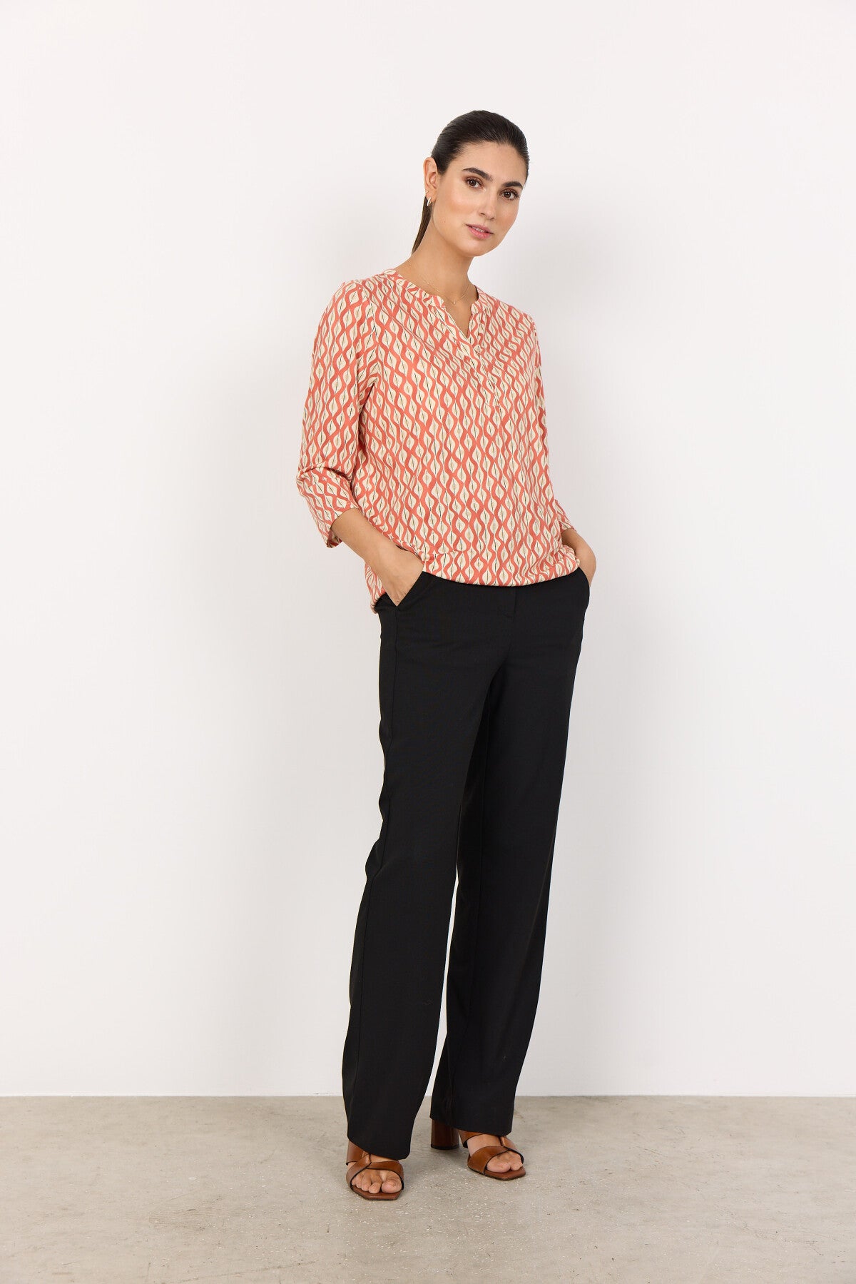 SC-FELICITY AOP 507 Bluse Orange