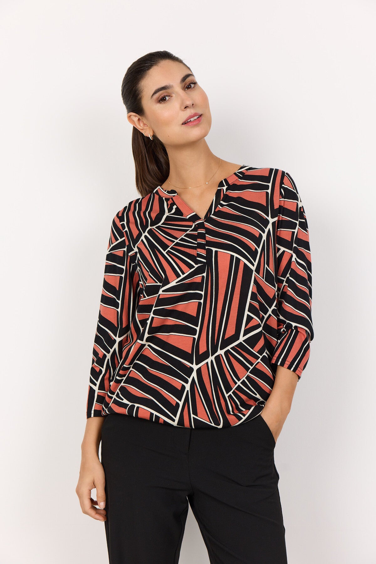 SC-FELICITY AOP 510 Bluse Orange