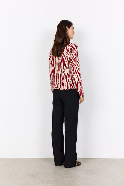 SC-FELICITY AOP 522 Bluse Rød