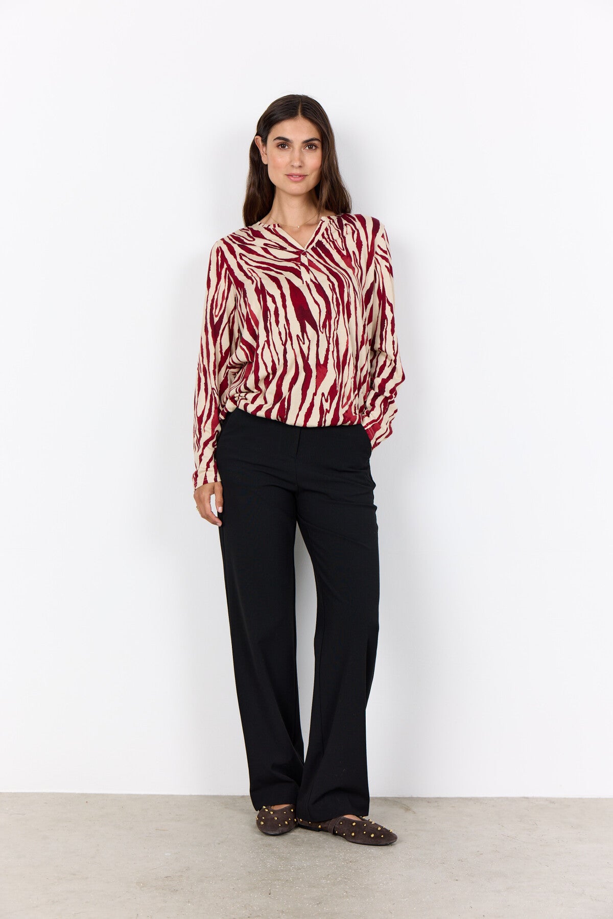 SC-FELICITY AOP 522 Bluse Rød