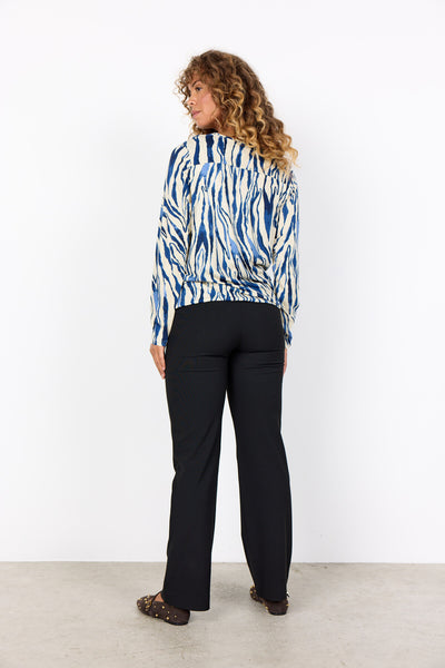 SC-FELICITY AOP 522 Bluse Mørk blå