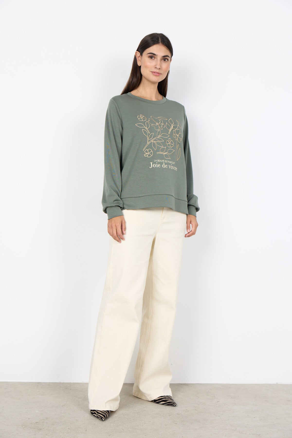 SC-BANU 287 Sweatshirt Støvet Grøn