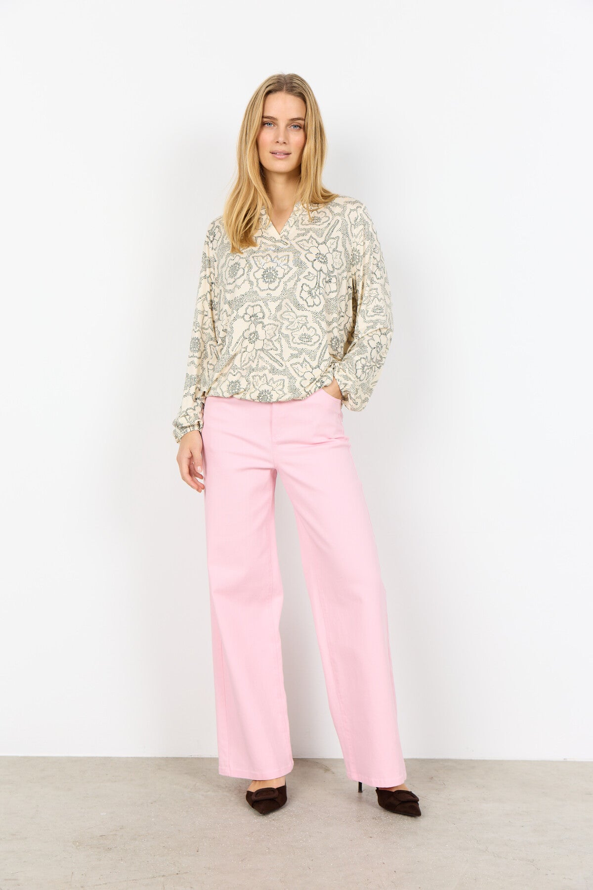 SC-MARICA AOP 347 Bluse Creme