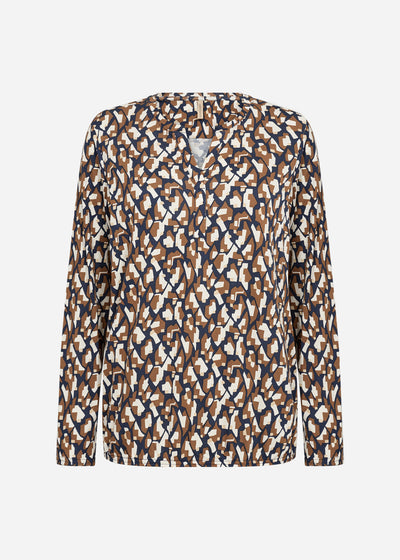 SC-FELICITY AOP 527 Bluse Mørk blå