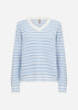 SC-REMONE STRIPE 42 Pullover Lyseblå
