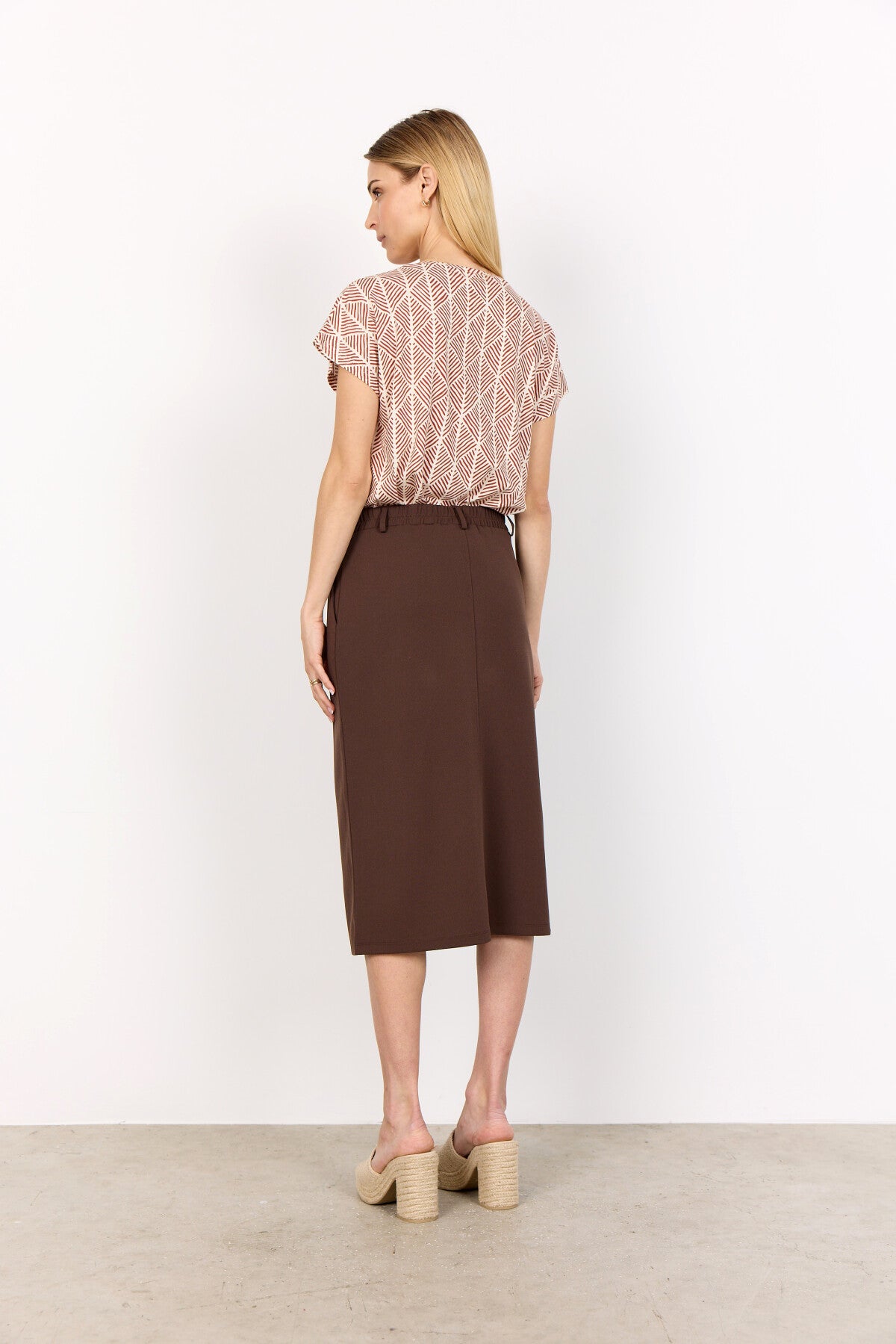 SC-FELICITY AOP 513 T-shirt Rust rød