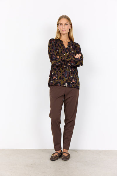SC-MARICA AOP 341 Bluse Mørkegrøn