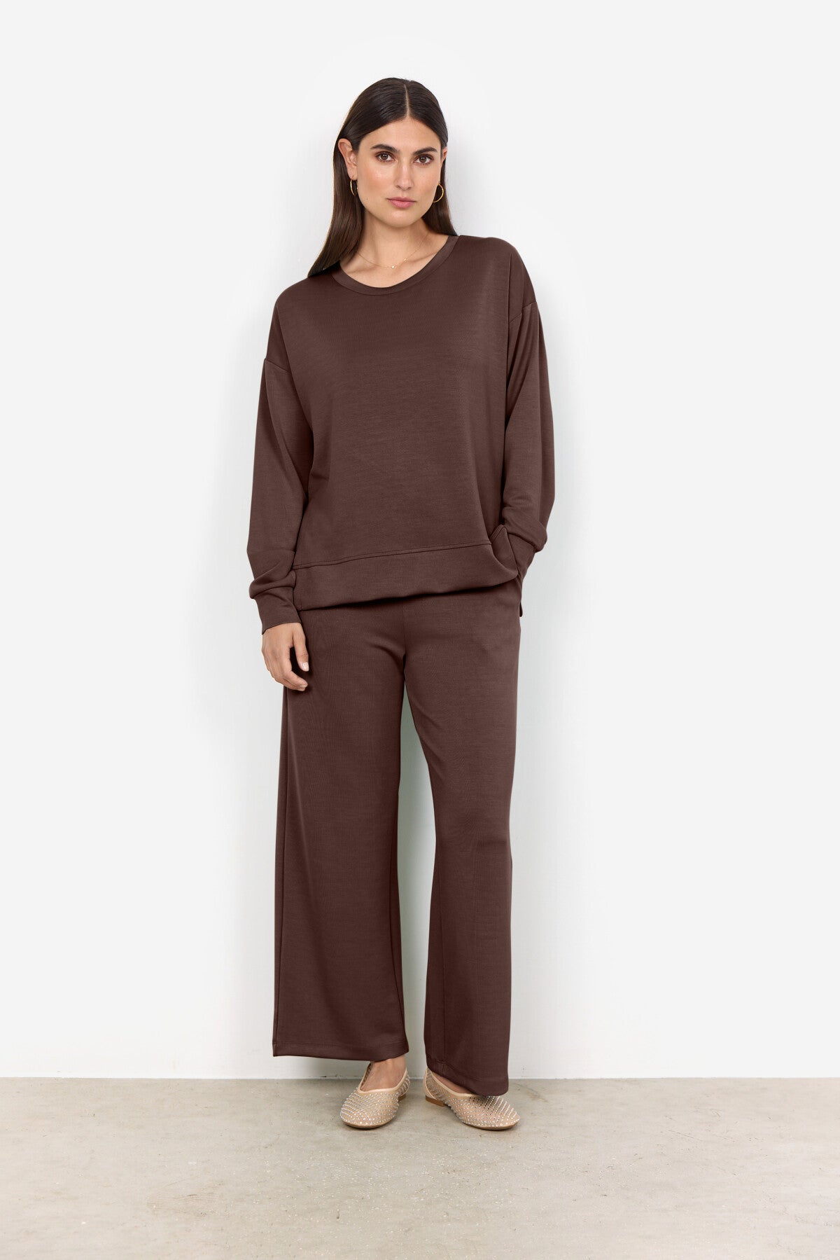 SC-BANU 164 Sweatshirt Mørk brun