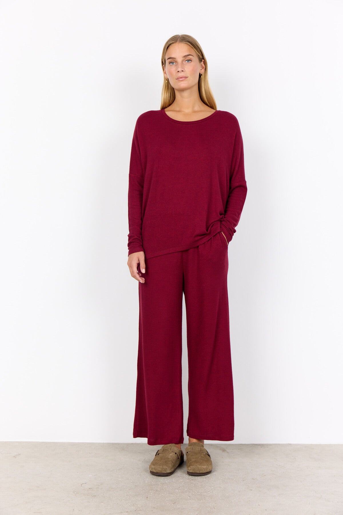 SC-BIARA 1 Bluse Bordeaux